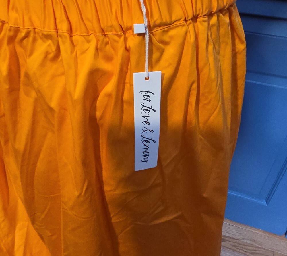 For Love And Lemons Bright Orange Maxi Skirt Set - Picture 4 of 4